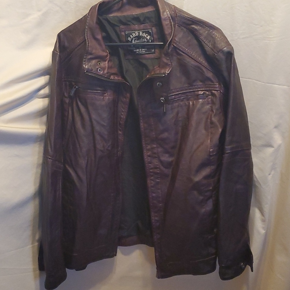 Hard Rock Cafe Vegan Bomber Jacket SZ LG